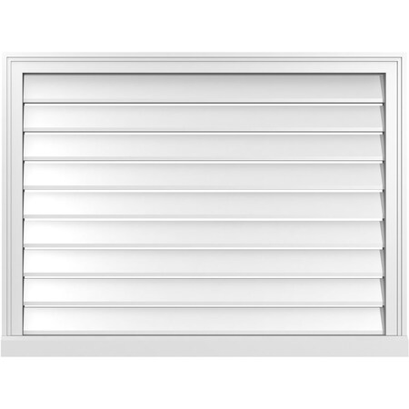 Ekena Millwork Vertical Surface Mount PVC Gable Vent: Functional, w/ 2"W x 2"P Brickmould Sill Frame, 40"W x 30"H GVPVE40X3003SF